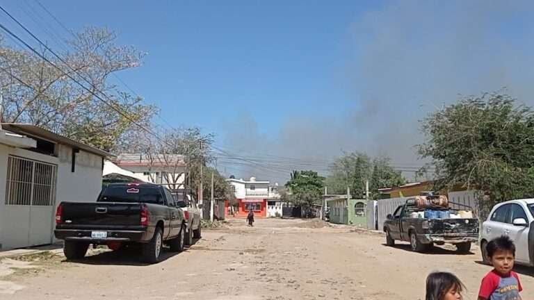 Mega incendio de pastizal afecta a residentes de Tampico Madero y Altamira