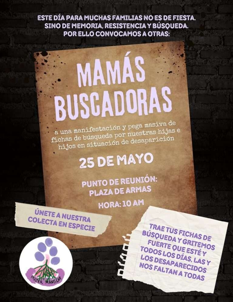 Madres buscadoras realizarán manifestación y pega masiva de fichas de búsqueda