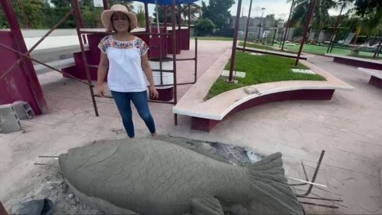 Instalarán fuente con forma de Huachinango en la Plaza Pescadores de Pueblo Viejo