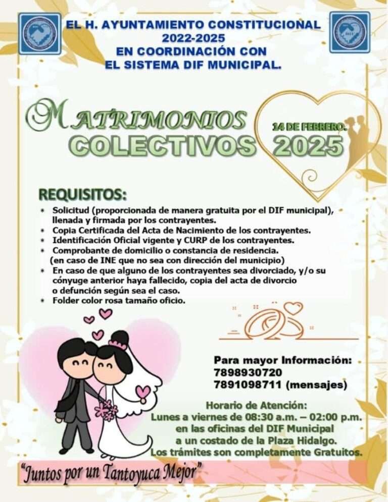 Exhortan a las parejas a legalizar su unión con la campaña Matrimonios Colectivos