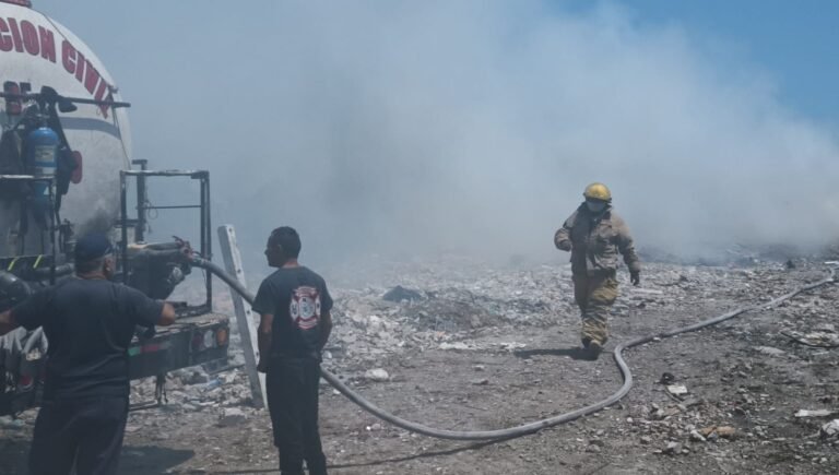 Quema de basura casi se sale de control en Ciudad Madero