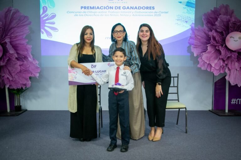Premia DIF Tamaulipas a ganadores de concursos infantiles de dibujo y cartel