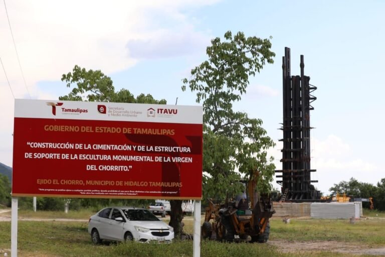 Llega Virgen monumental a El Chorrito