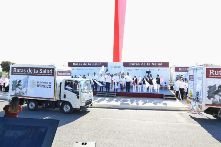 Da Américo banderazo histórico a las Rutas de la Salud en Tamaulipas; garantizan abasto de medicamentos