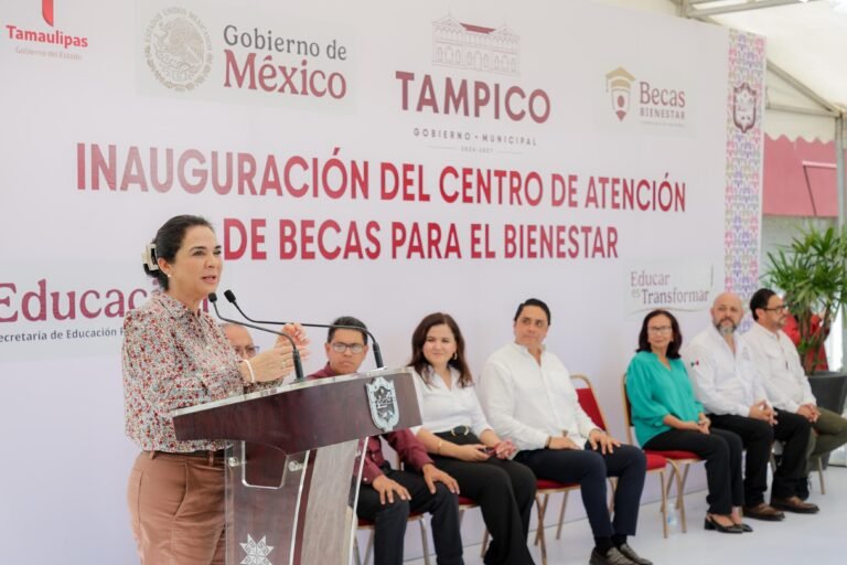 Inaugura Mónica Villarreal Centro de Atención de Becas para el Bienestar 