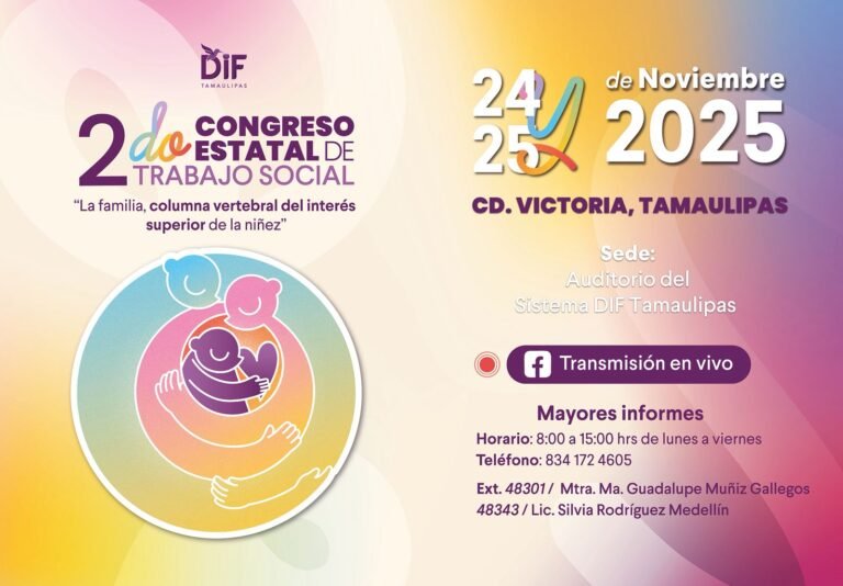 Invita DIF Tamaulipas al Segundo Congreso Estatal de Trabajo Social