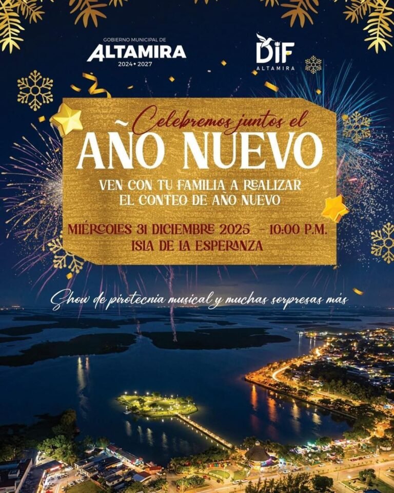 Invita Armando Martínez a celebrar el conteo de Año Nuevo en la Isla de la Esperanza