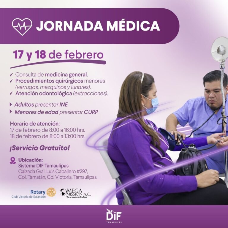 Invita DIF Tamaulipas a la jornada médica “Megamissions” para las familias de Victoria