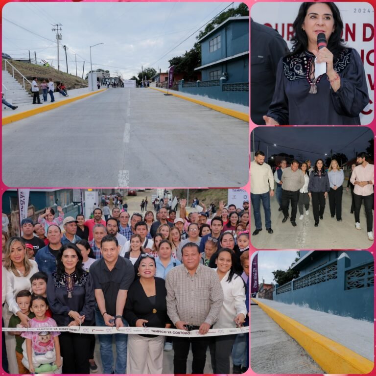 Inaugura Mónica Villarreal Pavimentación de Calle en la colonia Campbell
