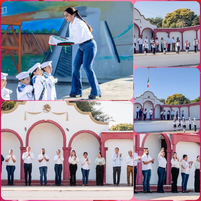 Conmemoran el Día de la Bandera con solemne acto cívico en El Higo.