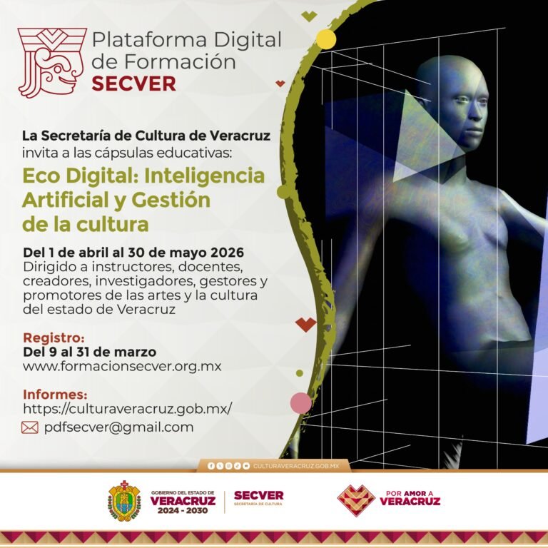 Promueve SECVER Eco Digital, cápsulas sobre inteligencia artificial y gestión cultural