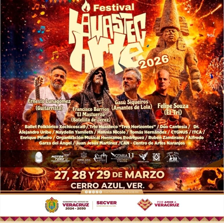 Invita SECVER a Festival Huastecarte 2026 en Cerro Azul