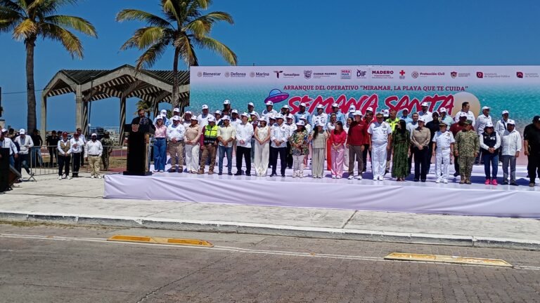 Refuerzan seguridad en Playa Miramar para Semana Santa 2026