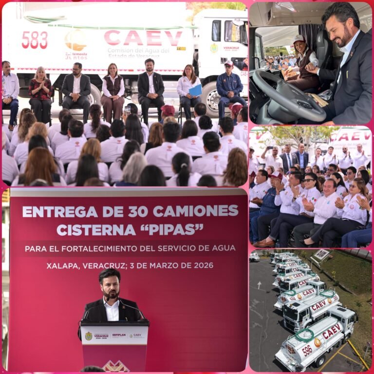 Amplía Rocío Nahle capacidad de respuesta para contingencias con 30 pipas para la CAEV