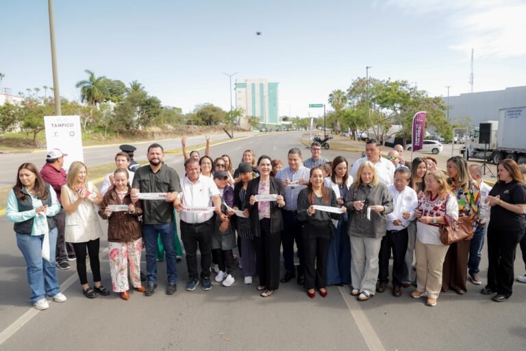 Mónica Villarreal inaugura reencarpetado en Diagonal Norte–Sur con inversión de 2.3 mdp