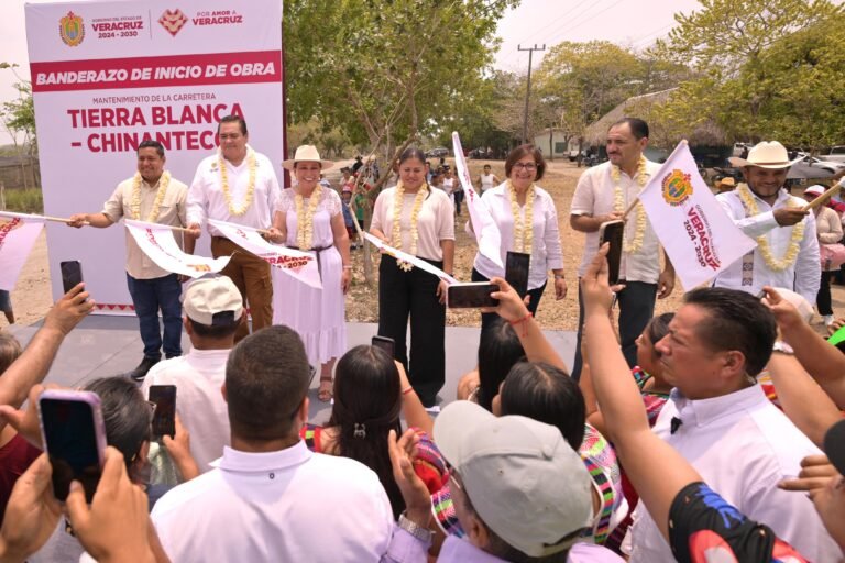 Los chinantecos también son veracruzanos: Rocío Nahle arranca obras carreteras en Tierra Blanca