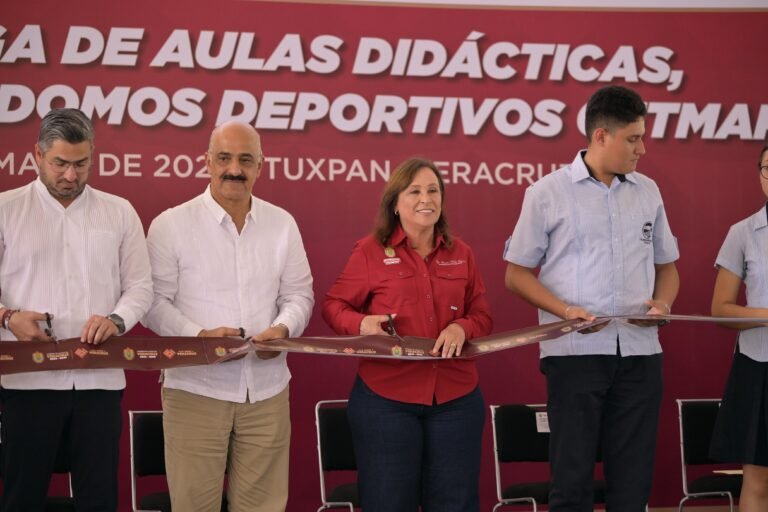 Los jóvenes deben estar en las aulas; Gobernadora entrega infraestructura educativa