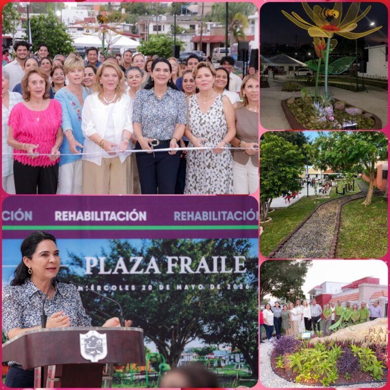 Reinaugura Mónica Villarreal Anaya la Plaza Fraile para fortalecer la convivencia familiar
