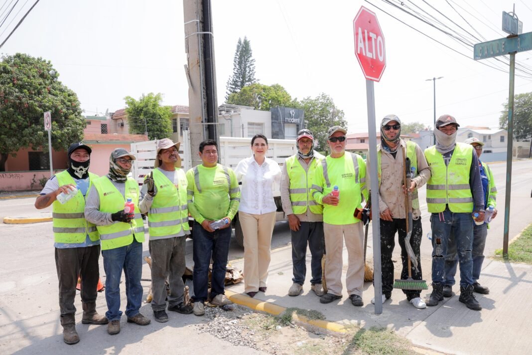 Programa “VAcheando” mejora vialidades en colonias de Tampico bajo gestión de Mónica Villarreal