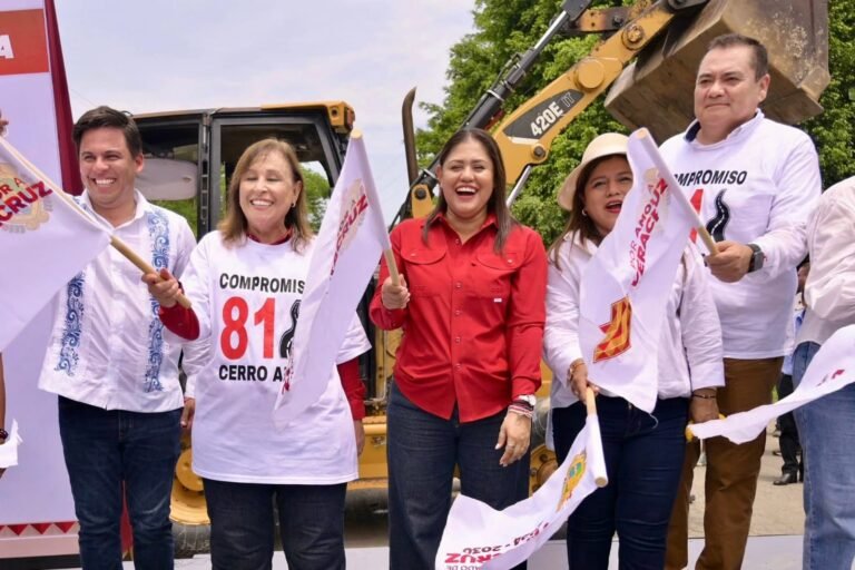 Con carretera y reservorio, cumple Rocío Nahle compromiso 81 en el norte