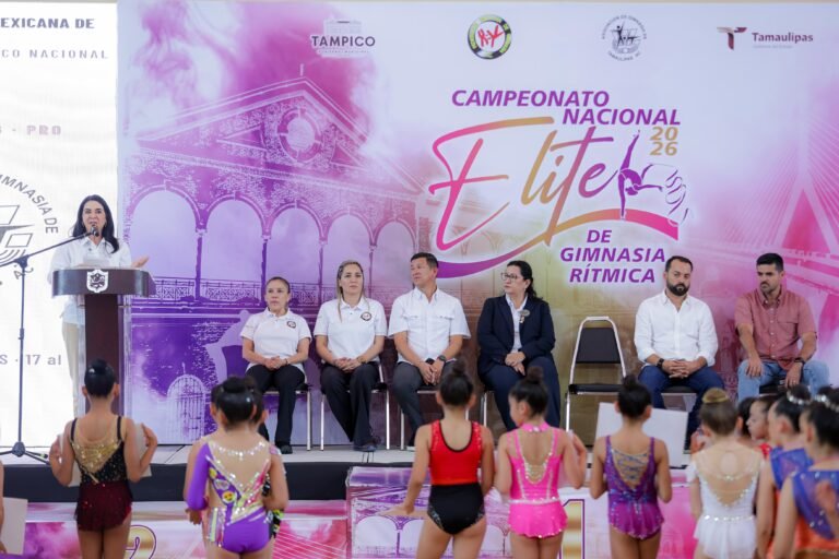 Inaugura Mónica Villarreal Campeonato Nacional Elite de Gimnasia Rítmica 2026