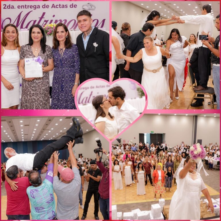 DIF Tampico y Ayuntamiento celebran la unión de 125 parejas y el fortalecimiento de las familias