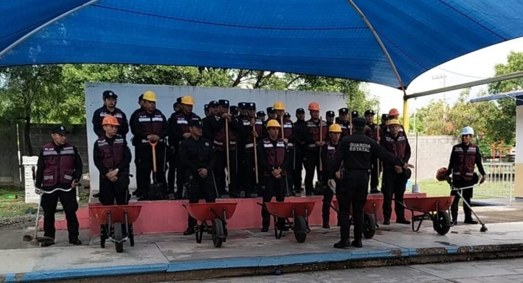 Participa Guardia Estatal en la Cuarta Jornada Estatal de Limpieza