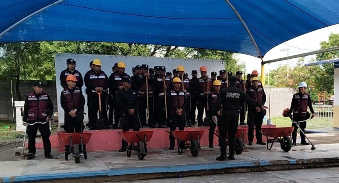 Participa Guardia Estatal en la Cuarta Jornada Estatal de Limpieza