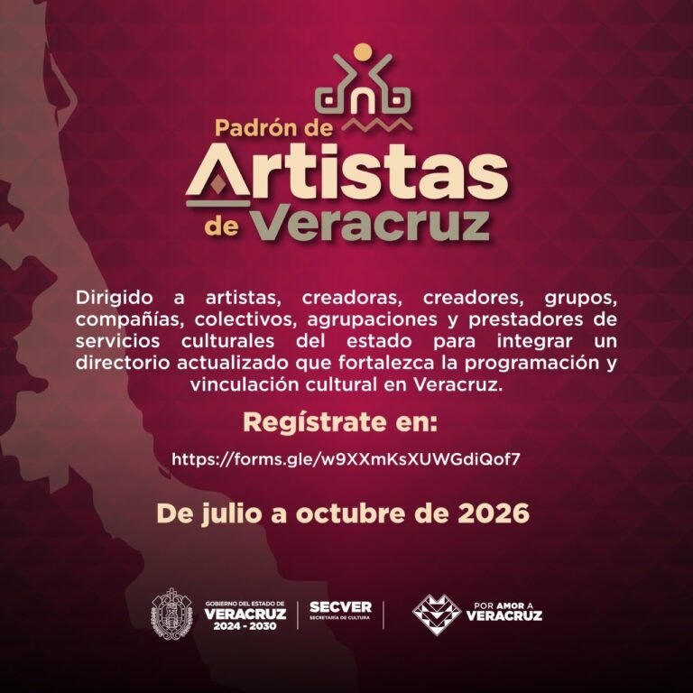 Convoca SECVER a integrar el Padrón de Artistas de Veracruz