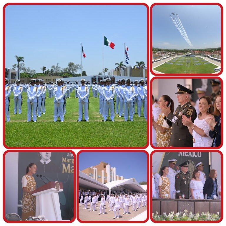 Acompaña Rocío Nahle a la presidenta Claudia Sheinbaum en graduación de cadetes navales