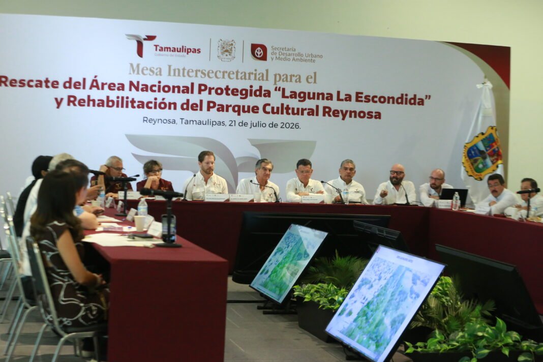 Revisa Américo avances de la estrategia integral para rescatar la Laguna La Escondida y rehabilitar el Parque Cultural Reynosa