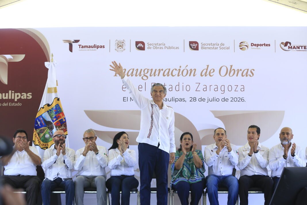 Arranca Américo Villarreal libramiento poniente y entrega obras hidráulicas y deportivas en El Mante