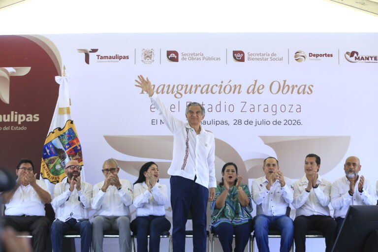 Arranca Américo Villarreal libramiento poniente y entrega obras hidráulicas y deportivas en El Mante