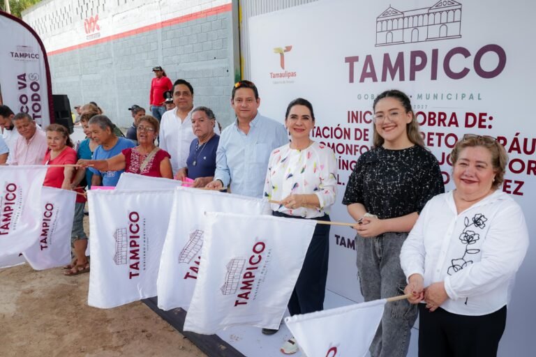 Arranca Mónica Villarreal pavimentación de dos vialidades en la zona norte de Tampico