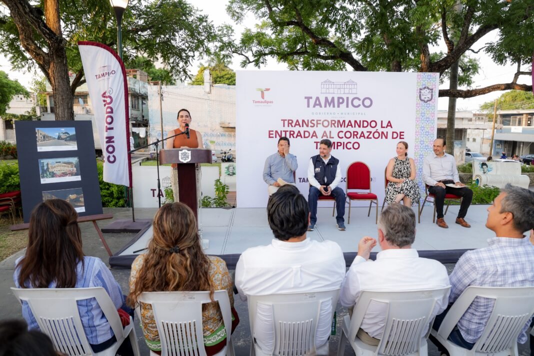 Mónica Villarreal impulsa la transformación de la entrada al Centro Histórico de Tampico