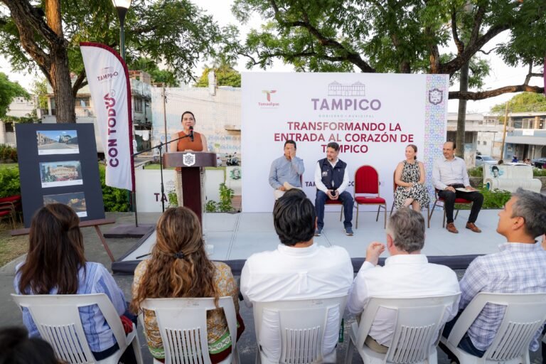 Mónica Villarreal impulsa la transformación de la entrada al Centro Histórico de Tampico