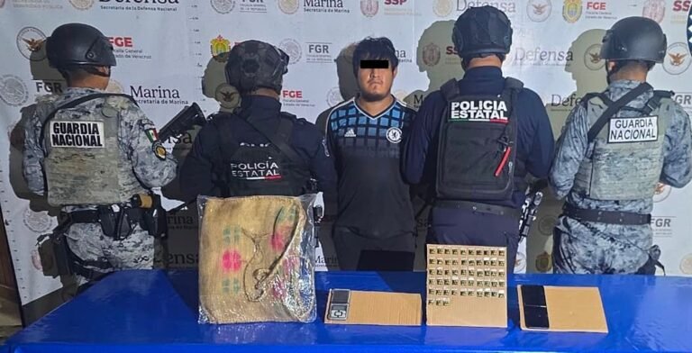 Operativos de seguridad dejan 27 detenidos y 168 dosis aseguradas en Veracruz