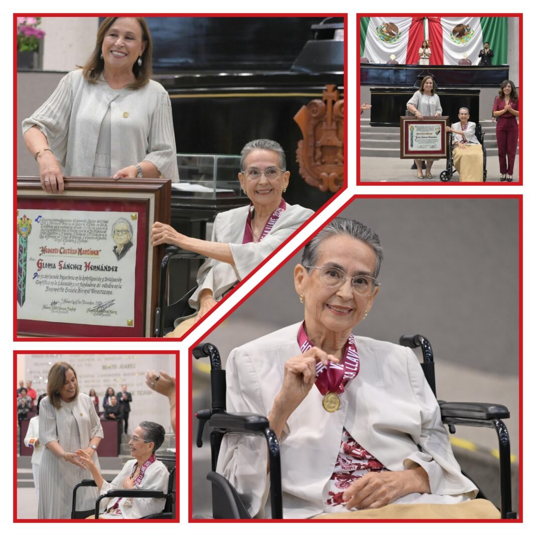 Medalla a Gloria Sánchez reconoce una vida de educación, justicia social y servicio a Veracruz: Rocío Nahle