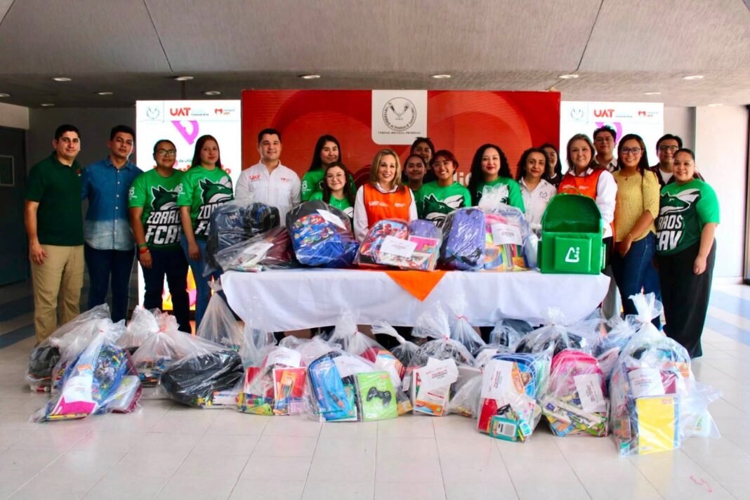 Concluye Familia UAT la colecta de útiles escolares “Impulsando Corazones 2026”