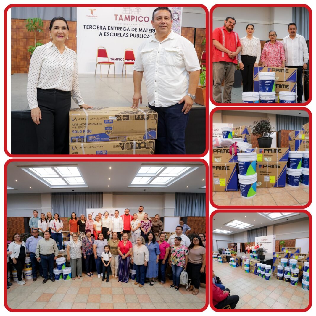 Mónica Villarreal encabeza Tercera Entrega de Materiales a Escuelas Públicas de Tampico