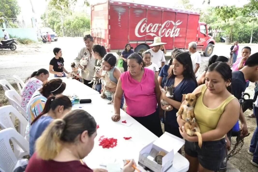 EXITOSA JORNADA DE VACUNACIÓN ANTIRRÁBICA EN TANTOYUCA; APLICAN MÁS DE 300 DOSIS GRATUITAS