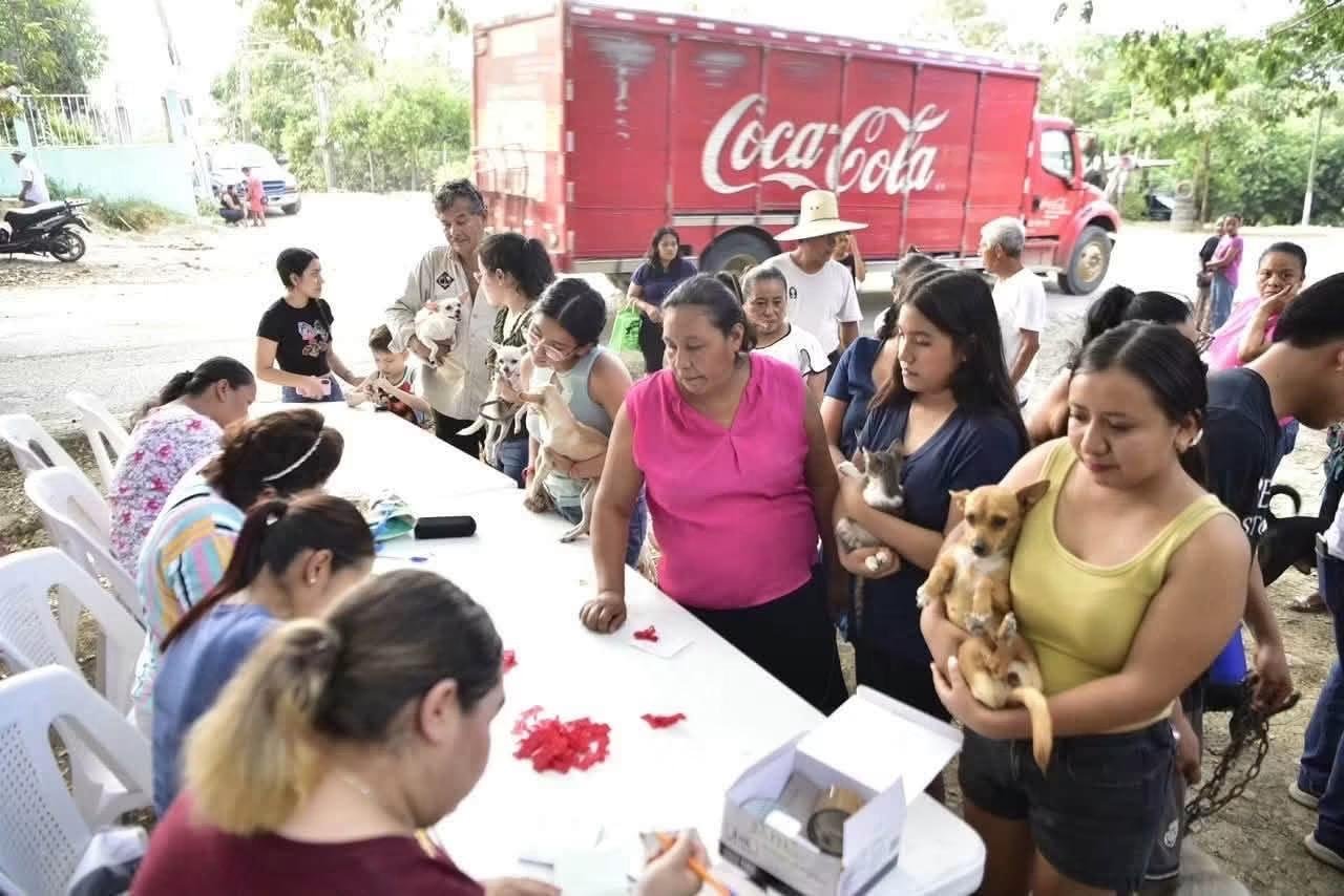EXITOSA JORNADA DE VACUNACIÓN ANTIRRÁBICA EN TANTOYUCA; APLICAN MÁS DE 300 DOSIS GRATUITAS