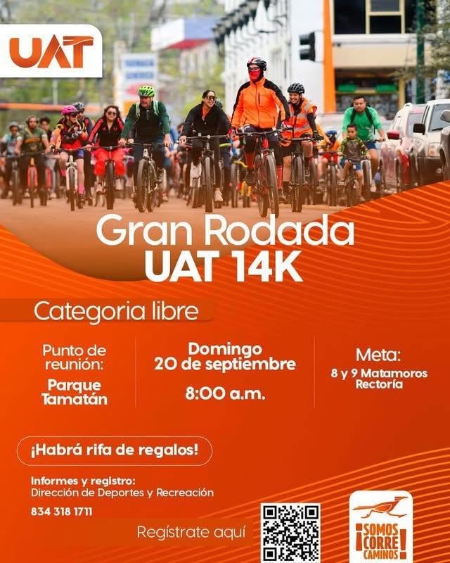 Lista la Gran Rodada UAT 14K en Ciudad Victoria