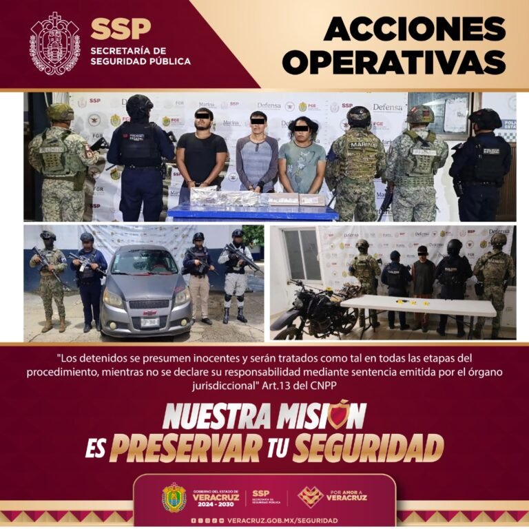 Operativo deja 39 detenidos y golpea a presunto grupo delictivo en Veracruz