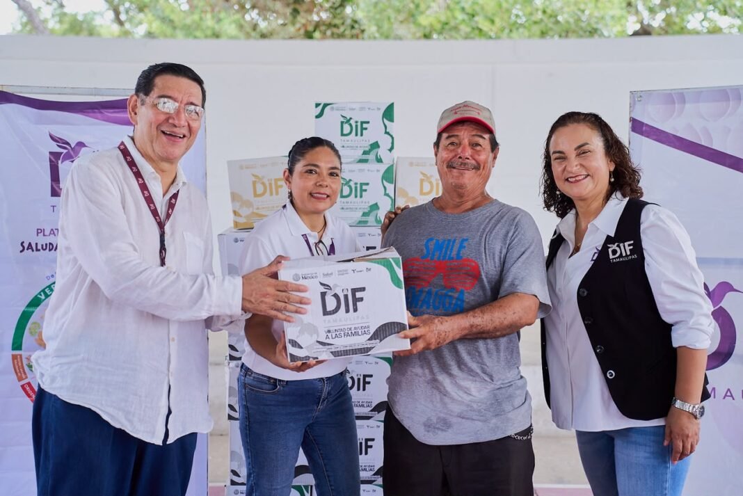 DIF Tamaulipas lleva apoyo alimentario a familias de atención prioritaria en los 43 municipios