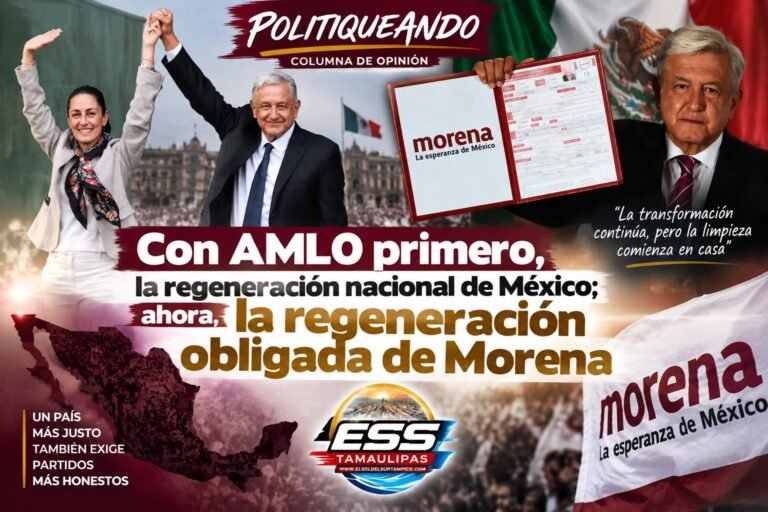 Con AMLO primero, la regeneración nacional de México; ahora, la regeneración obligada de Morena