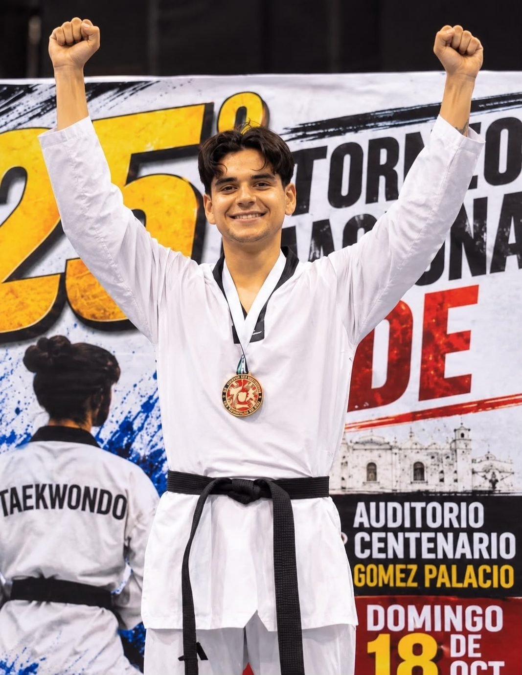 Alumno de la UAT conquista oro en Nacional de Taekwondo
