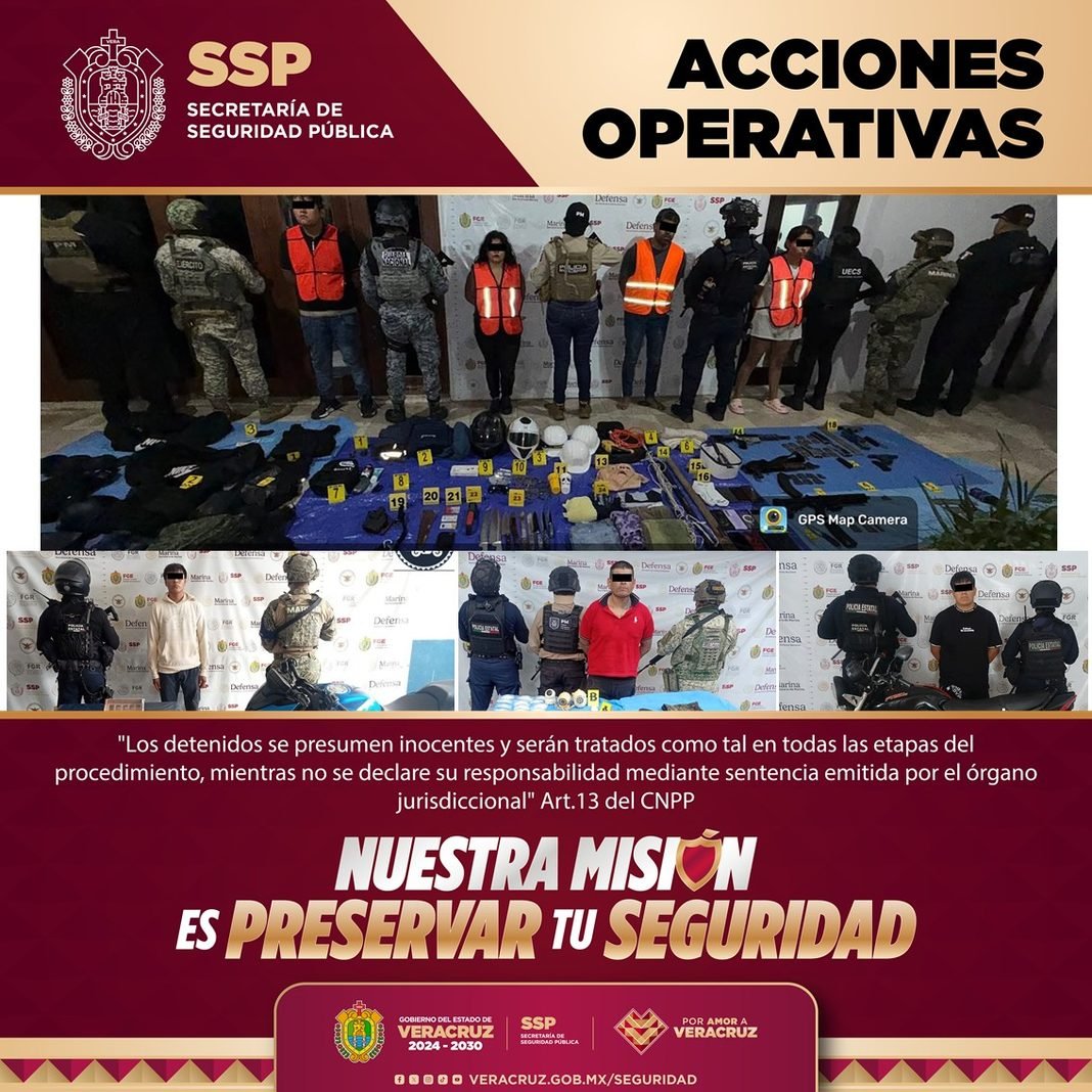 ¡GOLPE A LA DELINCUENCIA EN VERACRUZ! DETIENEN A 35 PERSONAS Y RECUPERAN 23 VEHÍCULOS
