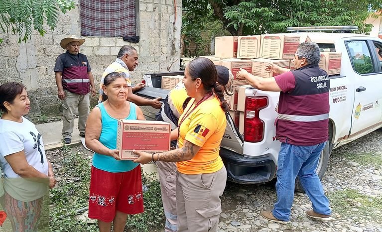 Restablecen caminos y servicios en el norte de Veracruz; avanza Fase de Recuperación