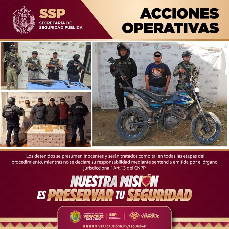 ¡GOLPE A LA DELINCUENCIA EN VERACRUZ! 27 DETENIDOS Y 22 VEHÍCULOS RECUPERADOS